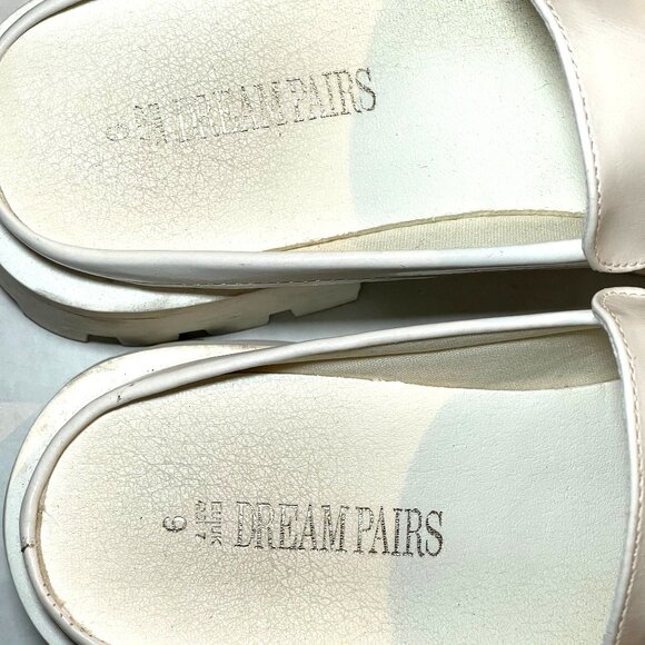 Dream Pairs Shoes Womens Size 9 Slip On Loafers  SDML2326W White Gold Chain - Picture 8 of 12